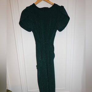 Calvin Klein Green Lurex Women’s Jumpsuit